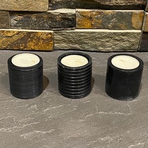 Set of 3 ~ Ceramic Stone Tealight Holders